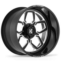 KG1 Wheels - KG1 Wheels KC016 Gear-5 22x14 6x5.5 -76mm Gloss Black/Milled KC016221469GM - Image 1