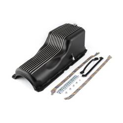 Speedmaster - Speedmaster PCE300.1090.03 Black Finned Alum Oil Pan/Gasket Kit for 65-90 BBC - Image 1