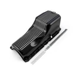 Speedmaster - Speedmaster PCE300.1092.02 Black Finned Alum Oil Pan 91-Up Chevy BBC 1Pc Gen 5/6 - Image 1