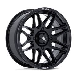 MSA Offroad Wheels - MSA Wheels M52 RADAR UTV 14x7 4x110 -47mm Gloss Black MA052BX14704047N - Image 1