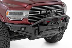 Rough Country Suspension Systems - Rough Country 51212W Tubular Front Winch Bumper Black for 19-26 RAM 2500HD/3500 - Image 1