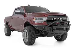 Rough Country Suspension Systems - Rough Country 51212W Tubular Front Winch Bumper Black for 19-26 RAM 2500HD/3500 - Image 2