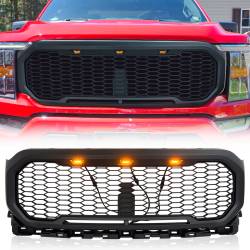 AMERICAN MODIFIED - AMERICAN MODIFIED AMFMAA00122 Mesh Grille w/Amber Lights - Image 1