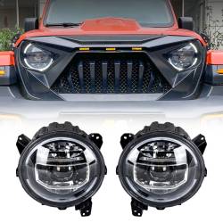 AMERICAN MODIFIED - AMERICAN MODIFIED AMJPCC00101 9" LED Halo Headlights w/Start-Up Animation - Image 1