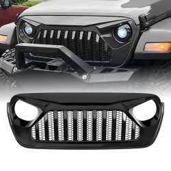 AMERICAN MODIFIED - AMERICAN MODIFIED AMJPCA00106 Gloss Black Vader Grille w/Mesh for 18+ Jeep JL/JT - Image 1
