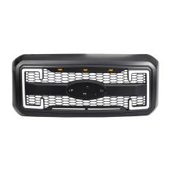 AMERICAN MODIFIED - AMERICAN MODIFIED AMFMFA00130 Raptor Style Mesh Grille w/Amber Lights 11-16 SD - Image 2