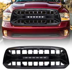 AMERICAN MODIFIED - AMERICAN MODIFIED AMDEBA00151 Armor Grille w/Off-Road Lights Glossy Black - Image 1
