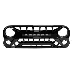 AMERICAN MODIFIED - AMERICAN MODIFIED AMJPAA00135 Armor Grille w/Off-Road Lights Glossy Black - Image 2