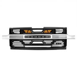 AMERICAN MODIFIED - AMERICAN MODIFIED AMCHCA00132 Armor Grille w/Lights Chrome & Glossy Black - Image 2