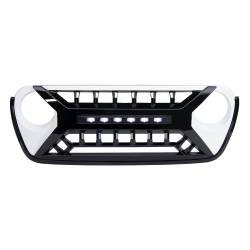 AMERICAN MODIFIED - AMERICAN MODIFIED AMJPCA00127 Armor Grille w/LED Off-Road Lights Black & White - Image 2
