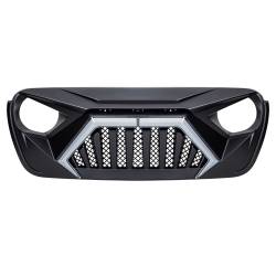 AMERICAN MODIFIED - AMERICAN MODIFIED AMJPCA00135 Goliath Grille w/LED DRL & Turn Signals Matte-BLK - Image 2
