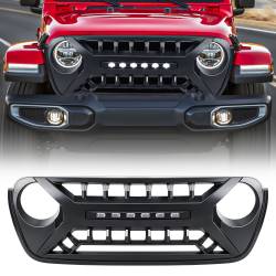 AMERICAN MODIFIED - AMERICAN MODIFIED AMJPCA00124 Armor Grille w/LED Off-Road Lights Matte Black - Image 1