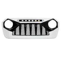 AMERICAN MODIFIED - AMERICAN MODIFIED AMJPCA00122 Demon Grille w/LED Off-Road Lights Black/White - Image 2