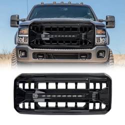AMERICAN MODIFIED - AMERICAN MODIFIED AMFMFA00118 Armor Grill w/Off-Road Lights Glossy Black - Image 1