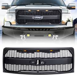 AMERICAN MODIFIED - AMERICAN MODIFIED AMFMAA00159 Raptor Style Grille w/Amber Lights/Emblem Holder - Image 1