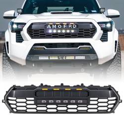 AMERICAN MODIFIED - AMERICAN MODIFIED AMTYTAA00130 TRD PRO Style Front Grille w/LED Off-Road Lights - Image 1