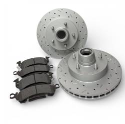 Leed Brakes - Leed Brakes RK6002X Rotor & Pad Kit w/MaxGrip Cross Drilled & Slotted Rotors - Image 1
