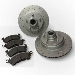 Leed Brakes - Leed Brakes RK6008X Rotor/Pad Kit w/MaxGrip Cross Drilled/Slotted Rotors - Image 1