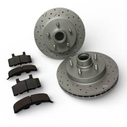 Leed Brakes - Leed Brakes RK6005X Rotor & Pad Kit w/MaxGrip Cross Drilled & Slotted Rotors - Image 1
