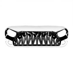 AMERICAN MODIFIED - AMERICAN MOD AMJPAA00147 Shark Grille w/LED Eyebrow DRL/Turn Signals White/Black - Image 2