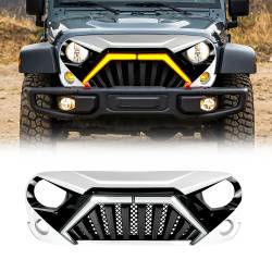 AMERICAN MODIFIED - AMERICAN MOD AMJPAA00148 Goliath Grille w/LED DRL/Turn Signals White/Black - Image 1