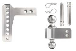 BulletProof Hitches - Bulletproof Hitches AL204S Aluminum 4" Drop/Rise Hitch 2" Shank w/SS Dual Ball - Image 6