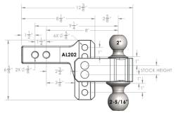 BulletProof Hitches - Bulletproof Hitches AL202S Aluminum 2" Drop/Rise Hitch 2" Shank w/SS Dual Ball - Image 8