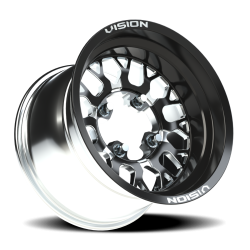 Vision Wheel - Vision Wheel 346-151136BMS55 346 Storm 15x10 4x136 0mm Gloss Black/Milled - Image 1
