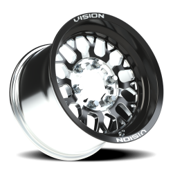 Vision Wheel - Vision Wheel 346-151655BMS65 346 Storm 15x10 6x5.5 25mm Gloss Black/Milled - Image 1