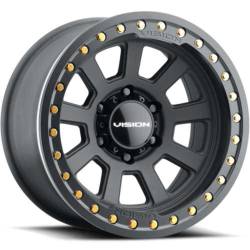 Vision Wheel - Vision Wheel 350BL7981SBBR-40 350 Ojos Beadlock 17x9 8x6.5 -40mm Satin Black - Image 1