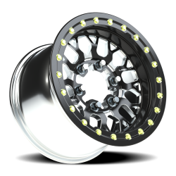Vision Wheel - Vision Wheel 346 Storm 15x6 6x5.5 50mm Gloss Black/Milled 346BL156655BMS55 - Image 1
