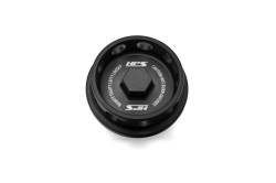 HPS Performance - HPS Performance 5269-111WB Anodized Billet Twist-Lock Oil Cap Wrinkle Black 56mm - Image 1