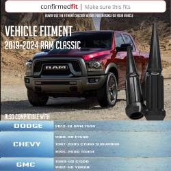 Coyote Premium Wheel Accessories - Coyote 251548BLK Truck Spline Spike Lug Pack Black M14x1.5 20-Lugs w/Key - Image 2