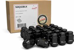 Coyote Premium Wheel Accessories - Coyote 56KJ42BLK Bulge Acorn Lug Pack Black 1/2 23 Lugs - Image 1