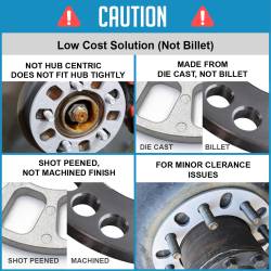 Coyote Premium Wheel Accessories - Coyote 911136.2 Die Cast Aluminum Wheel Spacer 8-Lug 180mm/170mm 6mm 1/4" - Image 2