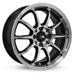 HD Wheels - HD Wheels CL15650235BK-MA Clutch 15x6.5 4x4.25/100 35mm Gloss Black/Machined - Image 1