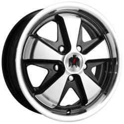 HD Wheels - HD Wheels NE15453045BK 911 15x4.5 5x130 45mm Gloss Black/Machined - Image 1