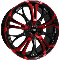 HD Wheels - HD Wheels SO16700140BK-R Spinout 16x7 4x100/4.5 40mm Gloss Black/Red Machined - Image 1