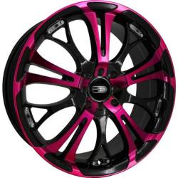 HD Wheels - HD Wheels SO18753740BK-P Spinout 18x7.5 5x100/4.5 40mm Gloss Black/Pink - Image 1