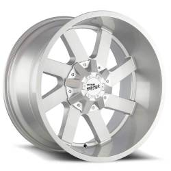 Off Road Monster - Off Road Monster M80 22x12 BLANK -44mm Brushed Silver M80212000N44BFS - Image 1
