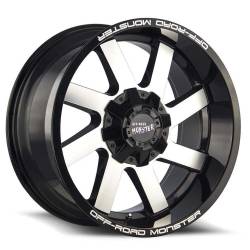 Off Road Monster - Off Road Monster M80 22x12 BLANK -44mm Gloss Black/Machined M80212000N44GBM - Image 1
