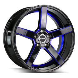 Strada - Strada Wheels PERFETTO 18x8.5 5x4.5 30mm Black/Blue Milled SF3588551430GBMLBLS - Image 1