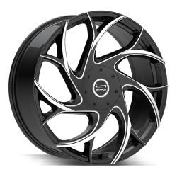 Strada - Strada Wheels INFERNO 24x8.5 5x112/115 35mm Gloss Black/Milled G0248550235GBML - Image 1