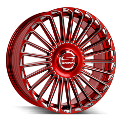 Strada - Strada Wheels MARTELLO 22x9 5x4.5/120 30mm Candy Red/Milled SF6829050130RML - Image 1