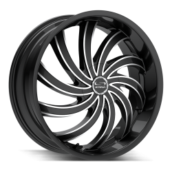 Strada - Strada Wheels FLAME 20x8.5 5x112/115 35mm Gloss Black/Milled G0408550235GBML - Image 1