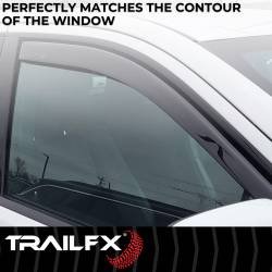 TrailFX - TrailFx 4242IC 4PC Window Vent Low Profile In-Channel Smoke Acrylic - Image 2