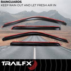 TrailFX - TrailFX 4975IC TrailFX 4381IC 4Pc Low Profile Smoked Window Vent Visors - Image 2