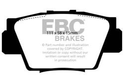 EBC Brakes - EBC Brakes DP3873C Redstuff Ceramic Low Dust Brake Pads for 91-05 NSX - Image 1