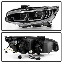 Spyder Auto - Spyder Auto 5087539 Black LED Headlights w/Sequential Turn Signal - Image 2