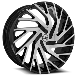 Azara - Azara Wheel AZA-505 24x9 BLANK 18mm Black/Machined AZA-5052490BLANK+18BM - Image 1